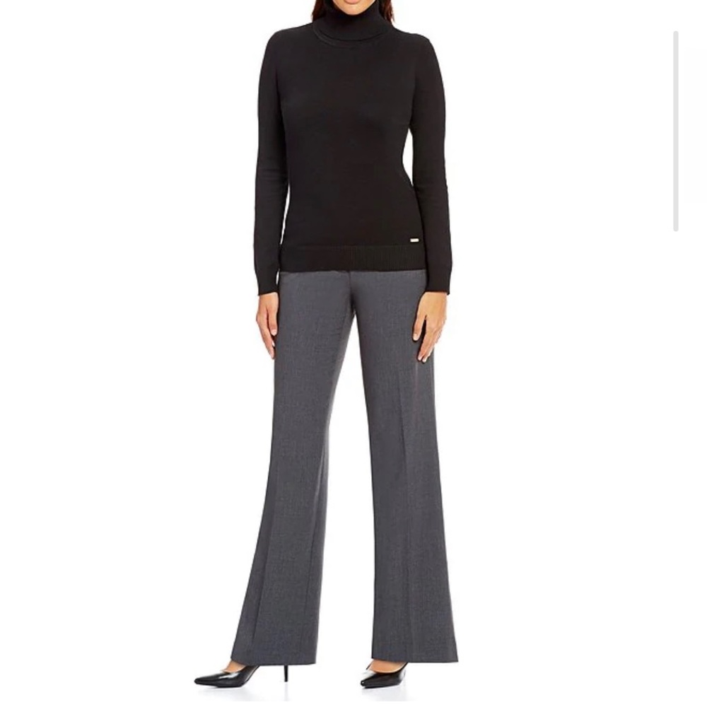 Calvin Klein Sz 2P Charcoal Gray Classic Trousers